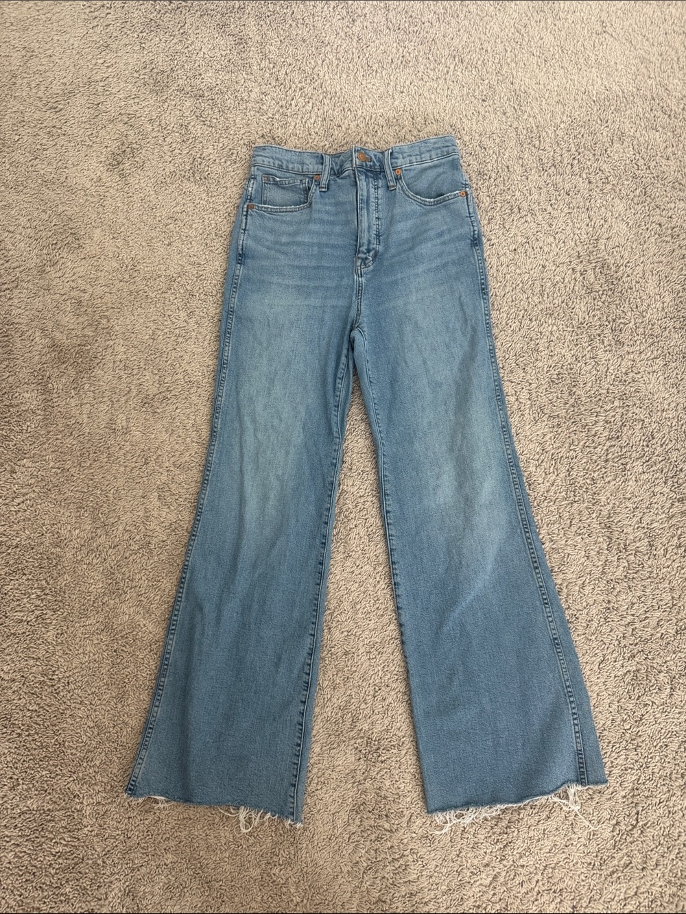 Madewell Light Blue High-Rise Wide-Leg Jeans